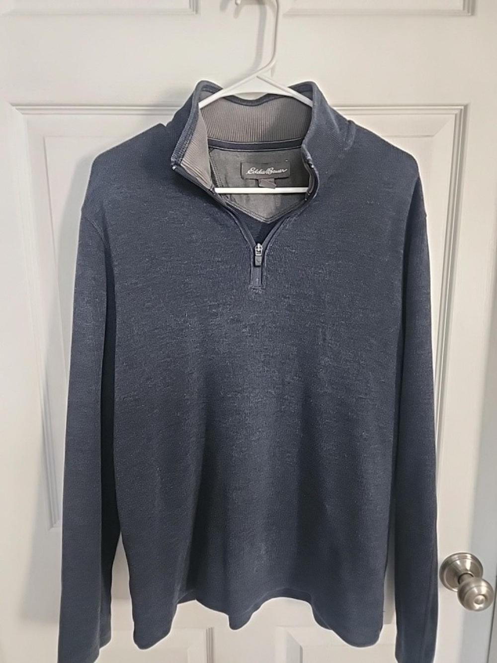 Eddie Bauer Men's Half-Zip Sweater Pullover - Slate Blue